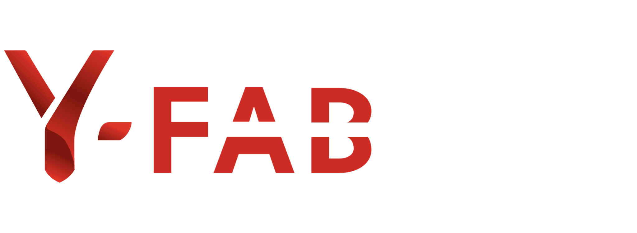 Y-FAB Logo, ecole de production en blanc